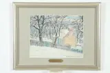 Elizabeth F. Washington, House in Snow, Pastel