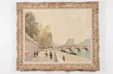 Parisian Street Scene by French School, Oil on canvas, sold Nov 2018