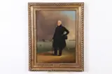 Nicholas Condy, Portrait of Gentleman at Harbor, PORTRAIT OF GENTLEMAN AT HARBOR, oil on canvas