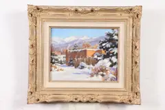 Grant Macdonald, Morning After the Snow Fall New Mexico, Oil on canvas