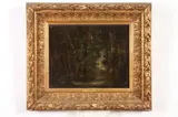 Gustave Courbet, Forest Landscape with Deer, Oil on canvas.