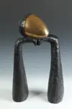 American School, Untitled, ABSTRACT FACE RESTING ON HANDS, bronze - Height: 22 in