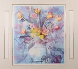 Yankel Ginzburg, Still Life with Tulips, Color serigraph