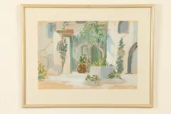 Iain Macnab, Artist'S Home South of River Thames, Gouache