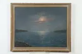 American School, Moonlight Over Water, Pastel