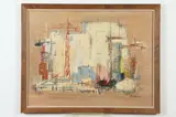 Verna Braun, Construction Site, Gouache