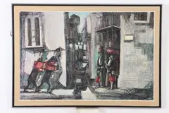 Yossi Stern, Street Scene, Oil on canvas