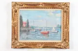 John Clymer, Boats, Oil on canvas