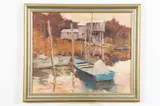 Claude Croney, Blue Rowboat, Oil on canvas