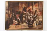 Howard Behrens, African American Family on Front Porch, Oil on canvas