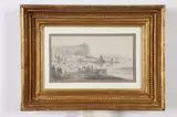Jacques Callot, HARBOR SCENE, identified verso, Pen and ink wash