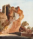 Robert Henry Cheney, Porta Maggiore, UMBRIA, watercolor circa 1835
