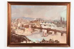 Eve Kirk, Charing Cross Bridge, Oil on canvas