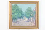 Andrew Doragh, Street Scene, Oil on canvas