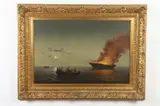 William Ruthven Wheeler, GREAT LAKES MARINE DISASTER 1860, identified and titled on labels verso, Oil on canvas circa 1865