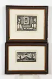 Georges Rouault, THREE CROSSES and PRAYING: TWO WORKS, woodblock prints, THREE CROSSES and PRAYING: TWO WORKS, woodblock prints