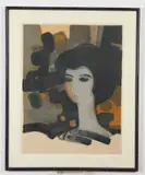 French School, Portrait of Woman, Color lithograph