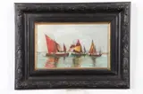 Sailboats by Continental School, Oil on canvas, offered Feb 2019