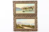 LUGO MAGGIORE and DESENZANO DEL GARDA: TWO WORKS, each signed illegibly by Italian School, Oil on panel, sold Feb 2019