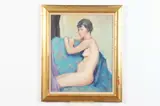 Thomas Erwin, Portrait of Female Nude, Oil on canvas