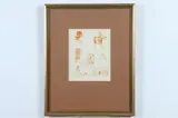 Olaf Wieghorst, American Indian Studies, Ink on board