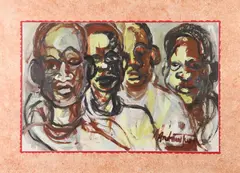 Andrew Turner, Faces, Gouache