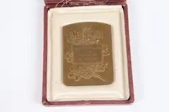 Le Soir by P. Theunis, Bronze award medallion engraved on reverse" Sports Militaires, offered Feb 2019