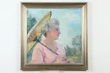 Emily Burling Waite, Woman with Parasol, Oil on canvas