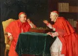 Alessandro Sani, Two Cardinals Playing Chess, Oil on canvas