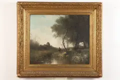 Barbizon Landscape by Franc-Lamy, Oil on canvas, offered Feb 2019