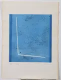Lucio Fontana, Blue Space, Color etching