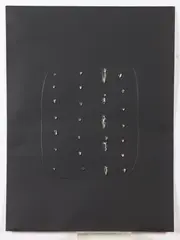 Lucio Fontana, Concetto Spaziale, Etching on black relief on black