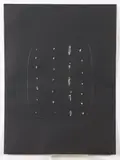 Lucio Fontana, Concetto Spaziale, Etching on black relief on black