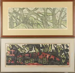 Theodore Turner, SUNSET and ALBEMARLE: TWO WORKS, each signed, Woodcut prints