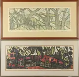 Theodore Turner, SUNSET and ALBEMARLE: TWO WORKS, each signed, Woodcut prints