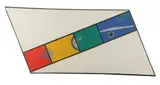 P. Konalo, Abstract, Oil on shaped canvas