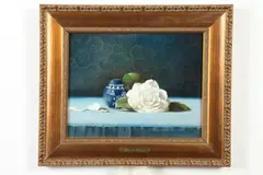 Jane Hartley, Blues and Blossoms, Oil on canvas