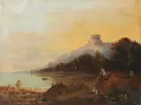 Castle on Hill by Continental School, CASTLE ON HILL, oil on canvas, sold Mar 2019