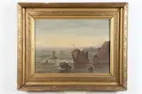 Rocky Coast by Continental School, ROCKY COAST, oil on canvas, sold Mar 2019