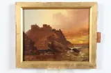 Dunluce Castle by Continental School, Oil on canvas, sold Mar 2019
