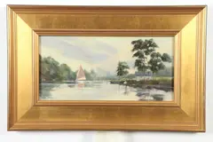 Yves Parent, Wye River Sunbeam, Oil on board
