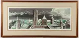 Richard Haas, View of the Mall from the Castle, Hand colored lithograph