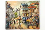 Voytek Glinkowski, My Diary Day in Montmartre, Oil on canvas