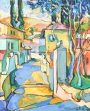 Alush Shima, Mediterranean Street Scene, Oil on canvas