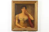 William Beechey, PORTRAIT OF LADY BAGLEY, identified on frame plaque, Oil on canvas