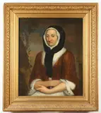 Portrait of Elderly Woman by Continental School, PORTRAIT OF ELDERLY WOMAN, oil on canvas, sold Mar 2019