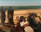 Ton Dubbledan, On the Sundeck, Oil on board