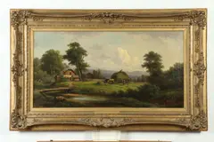 M. Conselvi, Haying Time, Oil on canvas