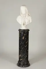 Giovanni Battista Lombardi, The Veiled Woman, Marble - Height: 20 in