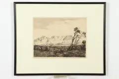 Table Mountain by Tinus de Jongh, Etching, offered Jun 2019